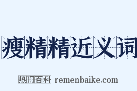 瘦精精近义词是什么意思的图片